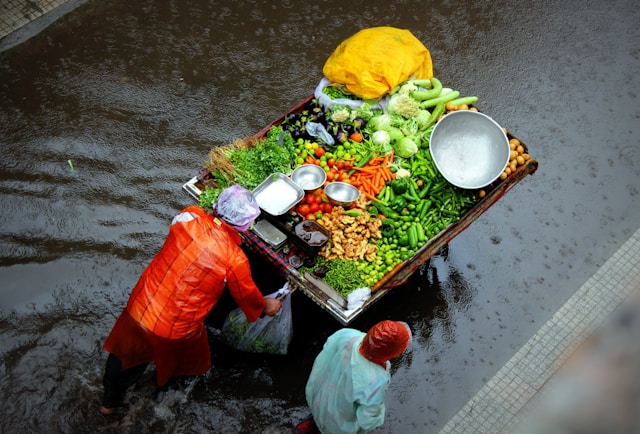 Do not eat fresh produce from flooded areas
